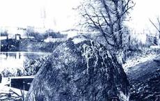 Валун Дед на месте капища, не позднее 1985 г. 